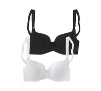 Still-BH PETITE FLEUR Gr. 85, Cup C, schwarz-weiß (weiß, schwarz) Damen BHs Still-BH Schalen-BH BH Still-BHs mit eingearbeiteten Schalen und wattierten Trägern (84050026-85)