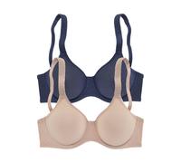 PETITE FLEUR T-Shirt-BH Damen marine+toffee Gr.90B