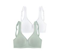 PETITE FLEUR T-Shirt-BH Damen mint+weiß Gr.75E