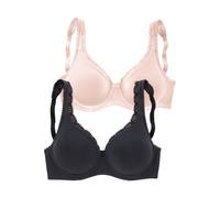 PETITE FLEUR T-Shirt-BH Damen puder+schwarz Gr.95D