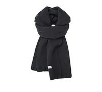 PetiteFortune Gestrickter Kaschmir-Schal, Unisex, Schwarz, Einfarbig, Klassisch, Warm, Weich, Dick, Winter, Herbst, Unisex, Halstuch, Strick, Mädchen, Damen, Herren, Maschinenwäsche, 160 cm x 24 cm