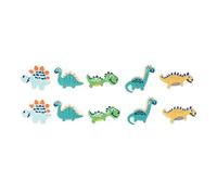petjoyful 10 Stück Dinosaurier-Flicken, bunt, DIY-Kleidung, kleine Dinosaurier-Form, Stickerei, zum Aufbügeln, für Kleid, Hut, Jeans, Rucksack