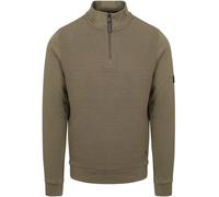 Petrol Half Zip Pullover Structure Olive - Größe L Grün L