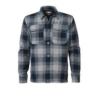 Petrol Herren Herrenhemd, Langarm, kariert T-Shirt, Dunkles Schwarz, XXL
