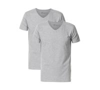 Petrol Industries - 2-er Pack Basic-T-Shirt V-Ausschnitt Herren - Grau L