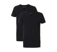 Petrol Industries - 2-er Pack Basic-T-Shirt V-Ausschnitt Männer - Schwarz XL