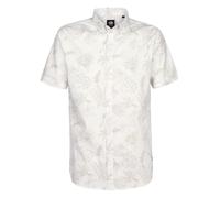 Kurzarmhemd PETROL INDUSTRIES "Men Shirt Short Sleeve AOP", Herren, Gr. XL (42), N-Gr, chalk weiß, Jersey, Obermaterial: 97% Baumwolle, 3% Elasthan, bedruckt, slim fit normal, ohne Ausschnitt, gerader