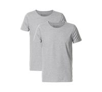 Petrol Industries Body Fit T-Shirt Rundhals Doppelpack hellgrau, Meliert