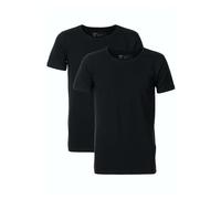 Petrol Industries Body Fit T-Shirt Rundhals Doppelpack schwarz, Einfarbig