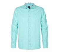 Petrol Industries - Einfarbiges Leinenhemd Tealline Herren - Blau M