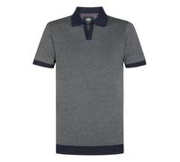 Poloshirt PETROL INDUSTRIES "Men Knitwear Polo", Herren, Gr. XL (42), navy blau, Piqué, Obermaterial: 100% Baumwolle, meliert, regular fit normal, V-Ausschnitt, Shirts, mit offenem Polokragen (6629452