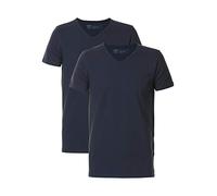 Petrol Industries Body Fit T-Shirt V-Ausschnitt Doppelpack Deep Navy, Einfarbig