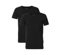 Petrol Industries Herren 2er-Pack T-Shirts Basic - Rundhalsausschnitt - Kurzarm - Multipack - Herrenbekleidung - Schwarz - XS