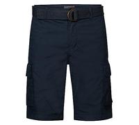 Petrol Industries Herren Cargo Shorts mit Gürtel - Herrenshorts - Kurze Hosen Baumwolle - Cargohose - Blau - L