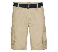 Petrol Industries Herren Cargo Shorts mit Gürtel - Herrenshorts - Kurze Hosen Baumwolle - Cargohose - Braun - M