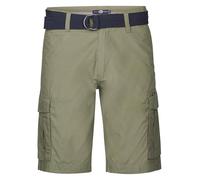 Cargoshorts PETROL INDUSTRIES, Herren, Gr. S, N-Gr, grün (dusty army), Web, Obermaterial: 100% Baumwolle, unifarben, casual, regular fit kniefrei, Hosen, mit Cargo Taschen (40096518-S) dusty army