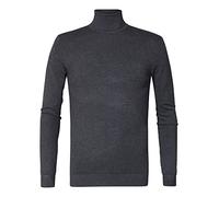 Petrol Industries Herren Rollkragenpullover - Langarm Turtleneck Sweatshirt - Pullover - Rippstrickabschlüsse - Herrenbekleidung - Grau - XXL