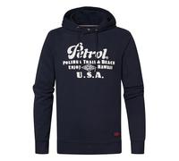 Petrol Industries Herren Sweater Hooded Print Pullover, Marineblau, Large