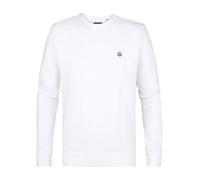 Sweatshirt PETROL INDUSTRIES, Herren, Gr. XXL, weiß (hellweiß), Sweatware, Obermaterial: 95% Baumwolle, 5% Elasthan, casual, regular fit taillenbedeckt, Rundhals, Langarm Rippbündchen, Sweatshirts, mi