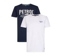 Petrol Industries Jungen T-Shirt 2er Pack - 100% Baumwolle Kurzarm Shirt mit Brustprint - Normale Passform Freizeitshirt für Kinder und Jugendliche
