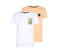 Petrol Industries Jungen T-Shirt - Klassischer Print Kurzarm - 2er-Pack Baumwoll Shirt - Rundhalsausschnitt - Bequem Atmungsaktiv - Freizeit Alltag