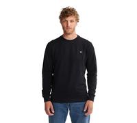 Sweatshirt PETROL INDUSTRIES, Herren, Gr. 3XL, schwarz, Sweatware, Obermaterial: 95% Baumwolle, 5% Elasthan, unifarben, regular fit taillenbedeckt, Rundhals, Rippbündchen, Sweatshirts Sweatshirt, mit