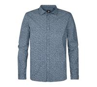 PETROL INDUSTRIES, Men Shirt Long Sleeve AOP, M-1050-SIL400, Navy Blue, L