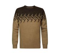 Petrol Industries Modern Fit Strickpullover RundhalsSeal Brown, Einfarbig
