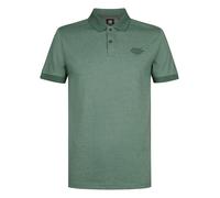 Poloshirt PETROL INDUSTRIES "Men Polo Short Sleeve", Herren, Gr. L (40), oil grün, Jersey, Obermaterial: 60% Baumwolle, 40% Polyester, unifarben, regular fit normal, ohne Ausschnitt, gerader Abschluss