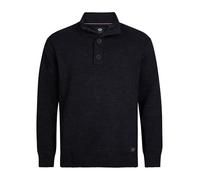 Men Knitwear Collar Deep Black 5XL