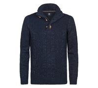 Petrol Industries Regular Fit Rollkragenpullover blau, Einfarbig