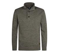 Petrol Industries Regular Fit Strickpullover KnopfleisteMossy Stone, Meliert