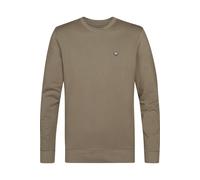 Sweatshirt PETROL INDUSTRIES, Herren, Gr. XXL, mossy stone, Sweatware, Obermaterial: 95% Baumwolle, 5% Elasthan, regular fit taillenbedeckt, Rundhals, Rippbündchen, Sweatshirts, mit Logo Stickerei (82