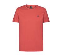 Petrol Industries Regular Fit T-Shirt Rundhals rot, Einfarbig