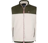 Petrol Industries Regular Fit Weste grün/weiss, Zweifarbig