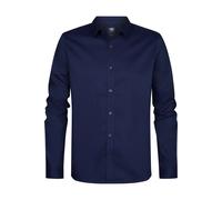 Petrol Industries Slim Fit Hemd dunkelblau, Einfarbig