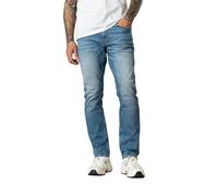 Straight-Jeans PETROL INDUSTRIES "Men Denim Straight", Herren, Gr. 32, Länge 34, light indigo, Denim/Jeans, Obermaterial: 99% Baumwolle, 1% Elasthan, straight fit lang, Jeans Straight-Jeans, Gerade Be