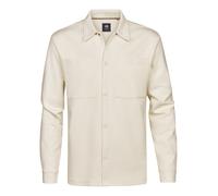 Langarmhemd PETROL INDUSTRIES "Men Sweater Collar", Herren, Gr. L (40), N-Gr, seashell, Sweatware, Obermaterial: 76% Baumwolle, 24% Polyester, bequem hüftbedeckend, Manschette, Hemden, wärmendes Mater