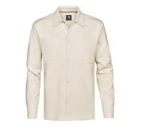 Langarmhemd PETROL INDUSTRIES "Men Sweater Collar", Herren, Gr. L (40), N-Gr, seashell, Sweatware, Obermaterial: 76% Baumwolle, 24% Polyester, bequem hüftbedeckend, Manschette, Hemden, wärmendes Mater