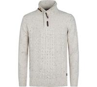 Petrol Kabelpullover Half Zip Hamilton Ecru - Größe XXL Grau XXL