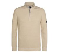 Petrol Knitted Half-Zip Sweater Nashville Beige - Größe M Beige M