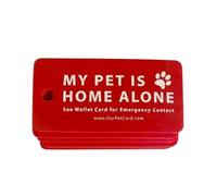 Pets are Home Alone Alert-Schlüsselanhänger, Kontaktbörse, Karte, gefaltete Haustier-Geldbörse, Haustier-Allein-Schlüsselanhänger, Kartenschlüssel