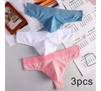 PETSTIBLE Männer String Unterwäsche 95% Baumwolle Dehnbar | 95% Baumwolle, 5% Elasthan, atmungsaktiv, weich, 3er Pack, für Herren