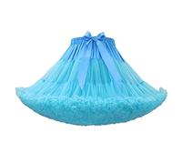 Petticoat Damen Tüllrock Elastische Taille Tüll Petticoat Tutu Party Mehrschichtiger Puffy Cosplay Rock Unterrock Frauen Plissee Party Kostüm Skirt, Länge 45cm, Taille 45-95cm