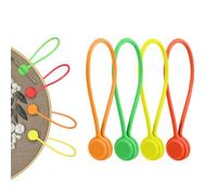 PEUTIER 4 Stück Magnetische Stoffklammern, 4 Macron-Farben Magnetischer Nadelhalter Magnetischer Nadelhalter für Stickerei Magnetische Nadelhalter Kreuzstich-Geschenk für Handarbeit Stickerei