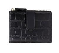 PEVive Tragbare und trendige Damen Geldbörse Kleine Faltbörse mit Einzigartiger Textur für den täglichen Gebrauch, Schwarz