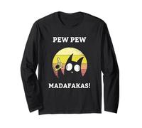 Pew Pew Madafakas Damen Crazy Paw Cat Lady Pet Langarmshirt
