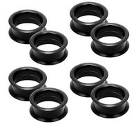 Pexveiuu 6G-50 mm dicke schwarze Silikon-Ohrmessgeräte, Tunnel, Gummi-Ohrstöpsel, Messgeräte, doppelt ausgestellt, flexible Tunnel-Ohrringe für Damen und Herren