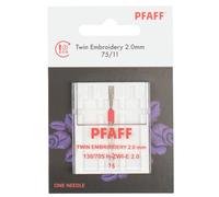 Pfaff Embroidery-Zwillingsnadel Stärke 75/ 2 mm/ System 130/ 705H-ZWI-E/ 1 Nadel