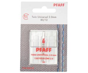 Pfaff Universal-Zwillingsnadel Stärke 80/ 2 mm/ System 130/ 705H-ZWI/ 1 Nadel